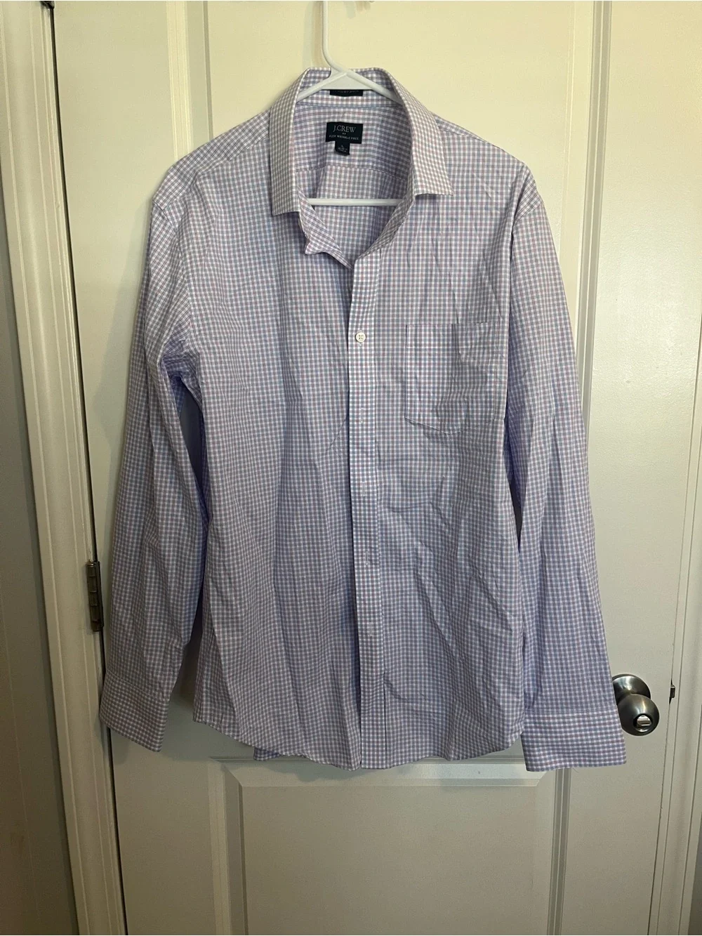 J. Crew Men’s Light Purple Gingham Button-Down Shirt